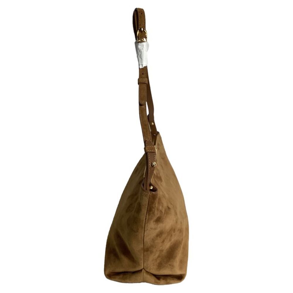 Pre Loved Khaite Vintage Suede Leather Handbag Women brown | ochre Crossbody - Picture 5 of 8